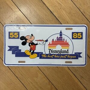 Vintage Disneyland 30th Birthday 1985 License Plate Mickey Mouse Embossed Metal